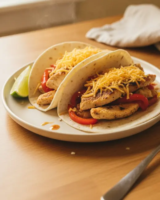 Chicken tacos for one