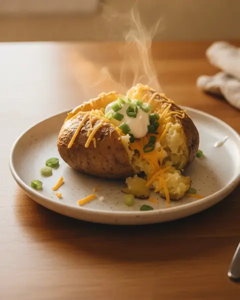 Loaded baked potato, a dinner for one