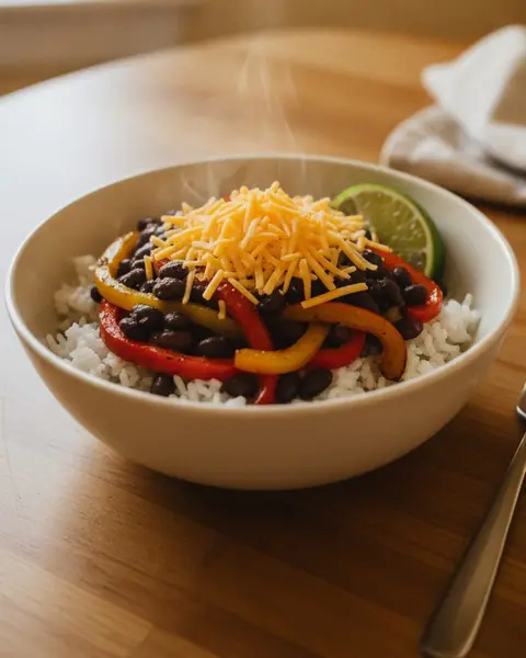Burrito bowl, a dinner for one