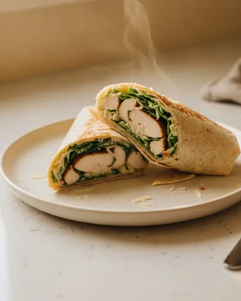 Chicken Caesar wrap, a dinner for one