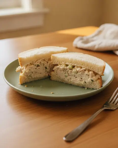 Chicken salad sandwich, a dinner for one