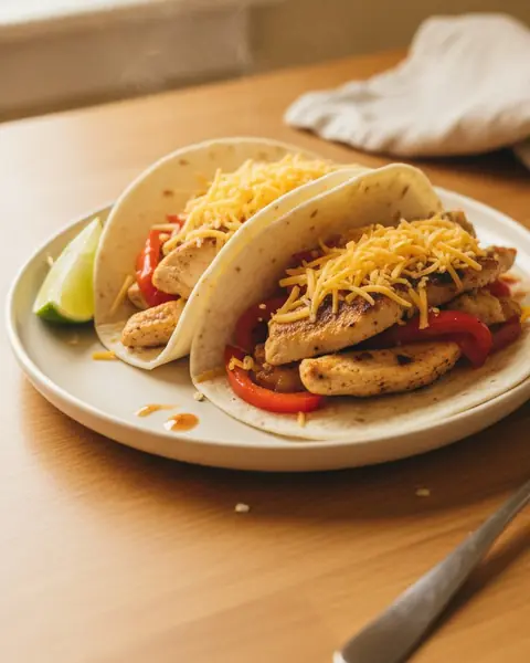 Chicken tacos, a dinner for one