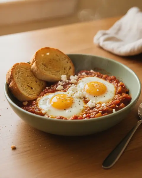 Shakshuka for one, a dinner for one