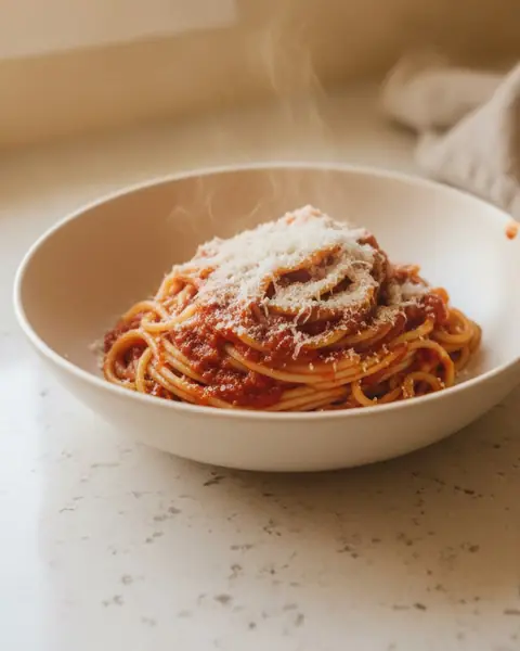 Spaghetti, a dinner for one